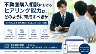 不動産営業のヒアリング能力をどう育成するか｜購入相談・新人研修・AIロープレ設計